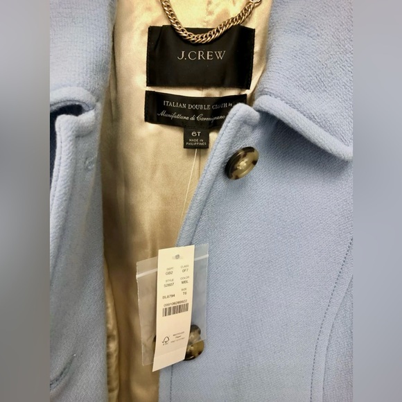J.Crew Misty Blue Wool Lady Day Coat - NEW with Tags - Picture 2 of 5